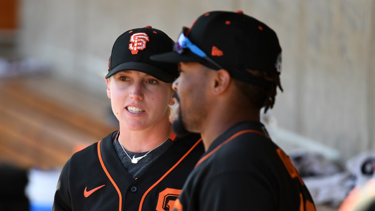 Alyssa Nakken joined the Giants in 2020 (Photo by Norm Hall/Getty Images)