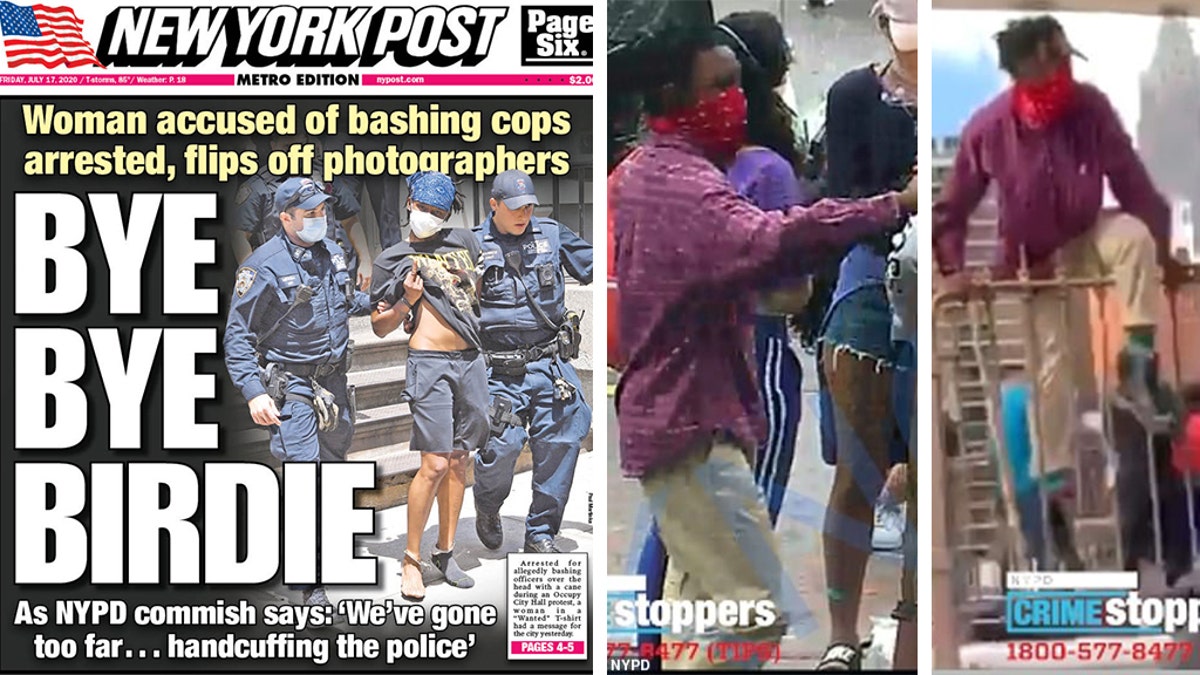 Chanice Reyes, 24, was arrested in connection with a violent attack on New York City police officers on Wednesday.