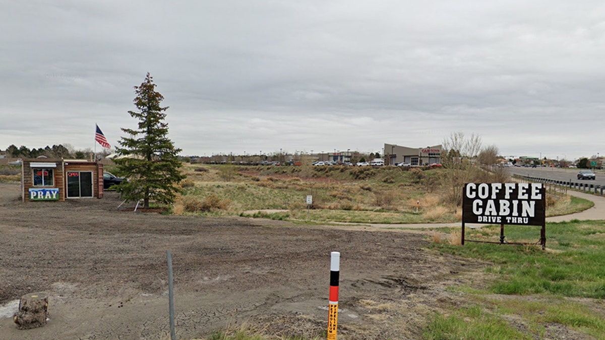 Coffee Cabin, a drive-through coffee establishment located in Parker, Colorado. 