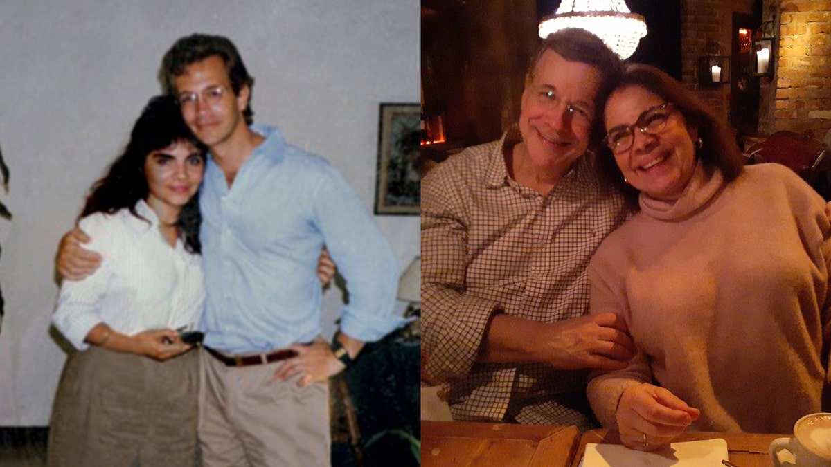 David and MC Asman in 1988 and 2020,