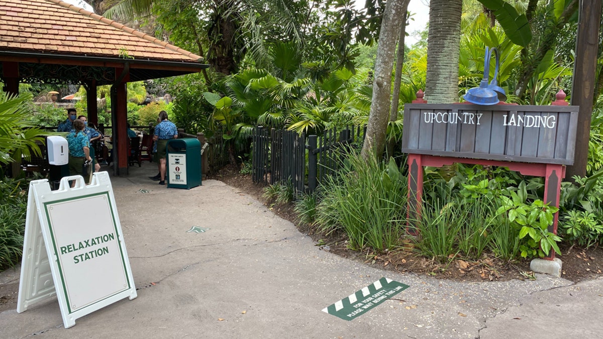 An image of the relaxation station at Upcountry Landing in Animal Kingdom.