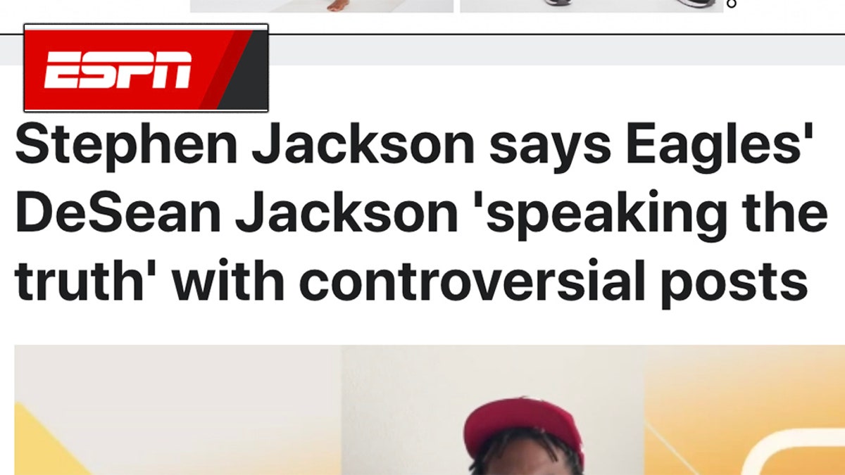 ESPN was ridiculed Wednesday for labeling Philadelphia Eagles wide receiver DeSean Jackon’s recent anti-Semitic social media posts as simply “controversial.” 