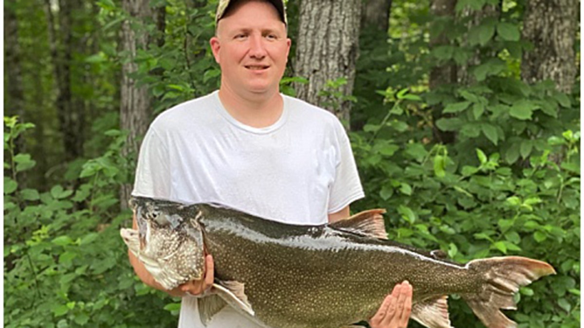 Poland let out 150 yards of lead-core line to target fish at the bottom of the Lower Richardson Lake last week when he landed the catch.