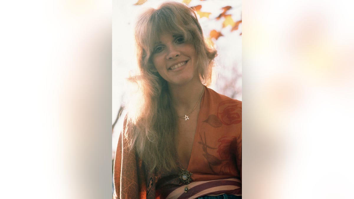 American singer and songwriter Stevie Nicks of rock band Fleetwood Mac, in New Haven, Conn., October 1975.