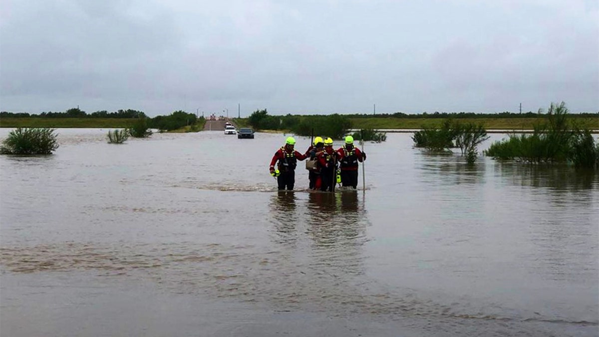 Water rescues continue in McAllen, Texas after flooding from Hurricane Hanna.