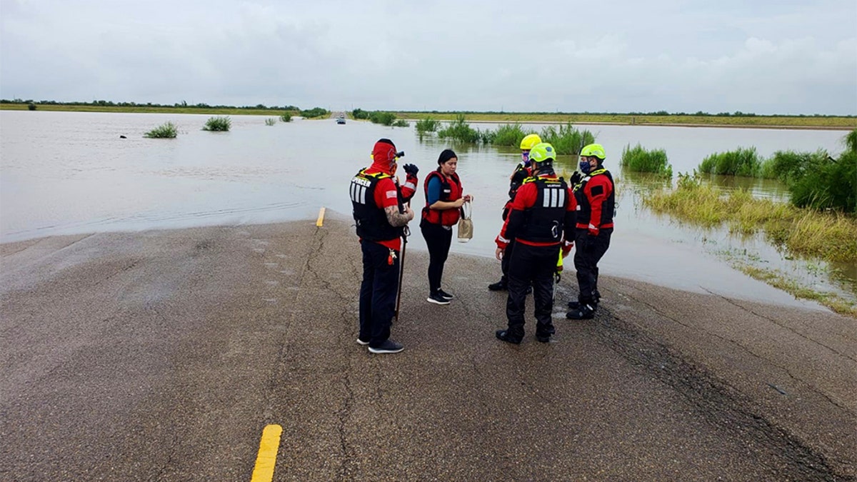 Water rescues continue in McAllen, Texas after flooding from Hurricane Hanna.