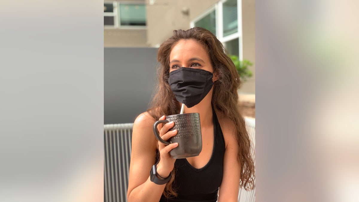 A startup called Redee recently unveiled an eponymous product touted as a “safe-drinking face mask," pictured. 