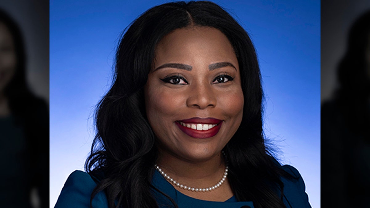 In a photo provided by the Tennessee State Senate, Tennessee state Sen. Katrina Robinson poses for a photo in Nashville, Tenn., d (Tennessee State Senate via AP)