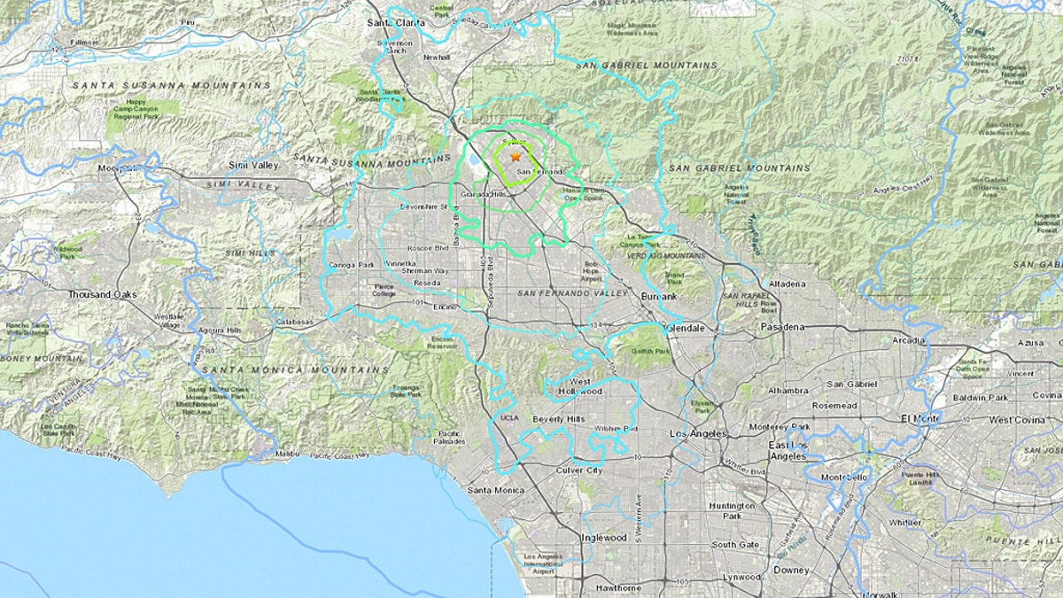 The 4.2 temblor shook the San Fernando Valley, north of Los Angeles, around 4:30 a.m. Thursday.