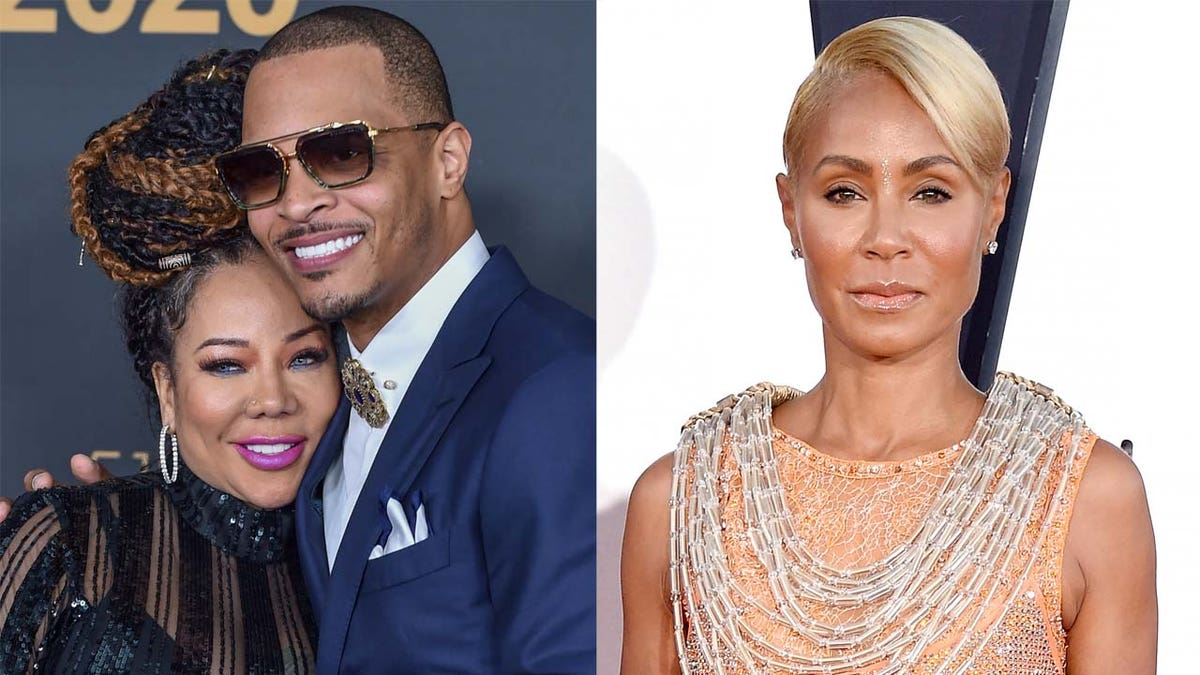 Tameka 'Tiny' Harris and T.I. (left) and Jada Pinkett Smith (right).