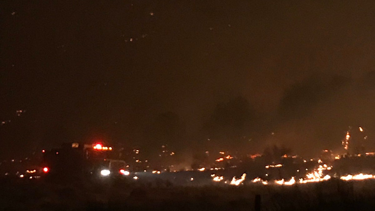 The Veyo West Fire burns in Washington County, Utah on July 14.