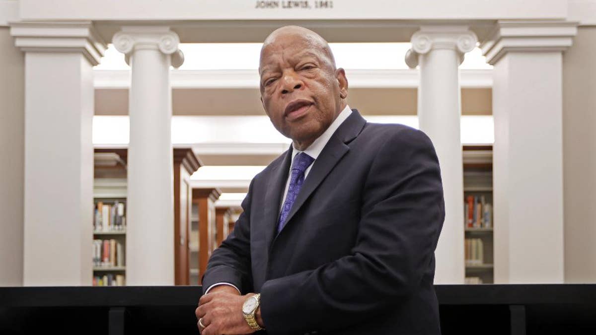 This Nov. 18, 2016 file photo shows Rep. John Lewis, D-Ga., in the Civil Rights Room in the Nashville Public Library in Nashville, Tenn.