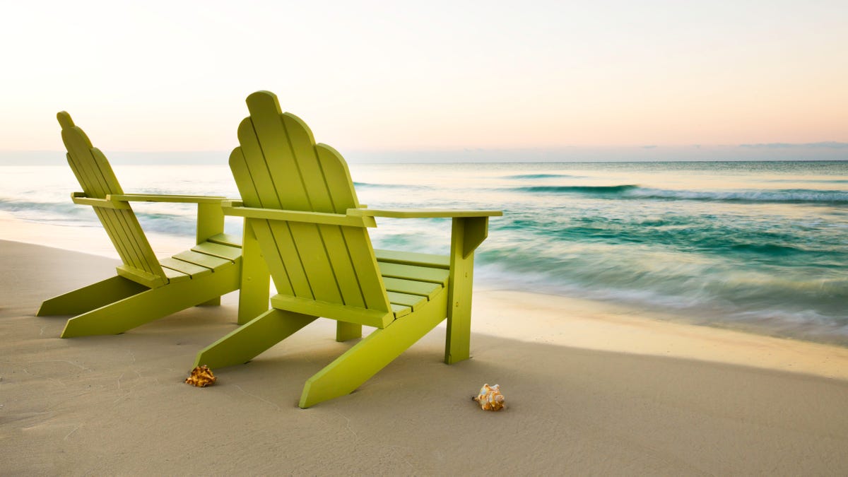 Adirondack Chairs on Beach