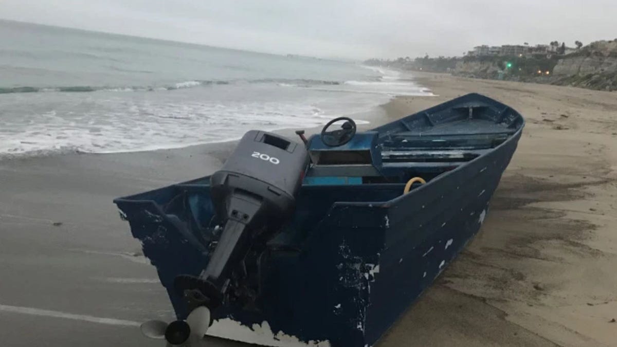 The boat landed on Calafia Beach near San Clemente before 5 a.m. Tuesday.