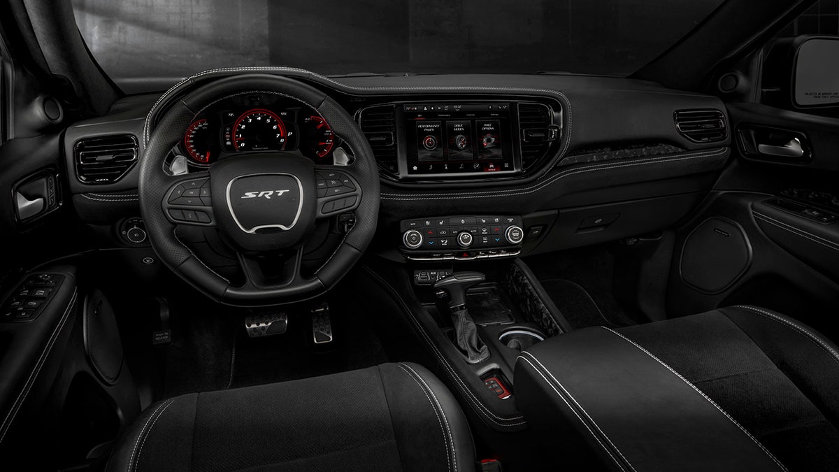 2021 Dodge Durango SRT Hellcat: The new interior feels wider and features a redesigned driver-centric cockpit, instrument panel, center console and front door uppers.