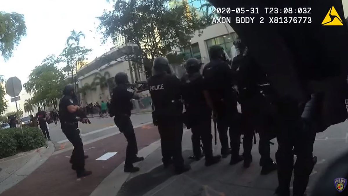 Fort Lauderdale police released nearly nine minutes of bodycam footage in response to a report on officers' actions after firing rubber bullets at protesters on May 31.