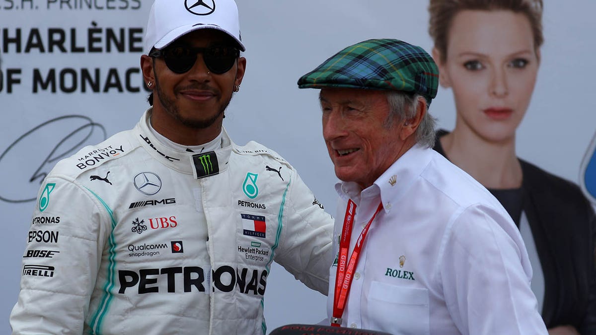 Hamilton met Stewart at the Monaco Grand Prix in 2019.