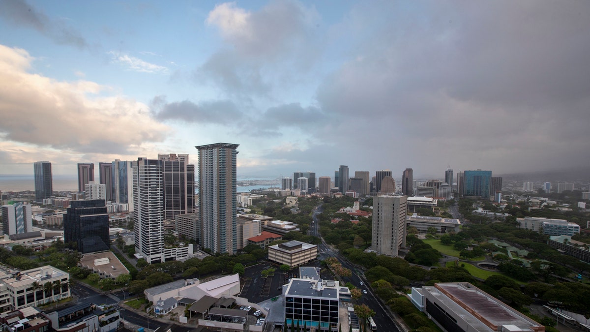 A morning view of the city of Honolulu on the island of Oahu, is seen Sunday, July 26, 2020.