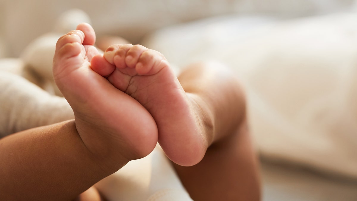 Cute baby feet