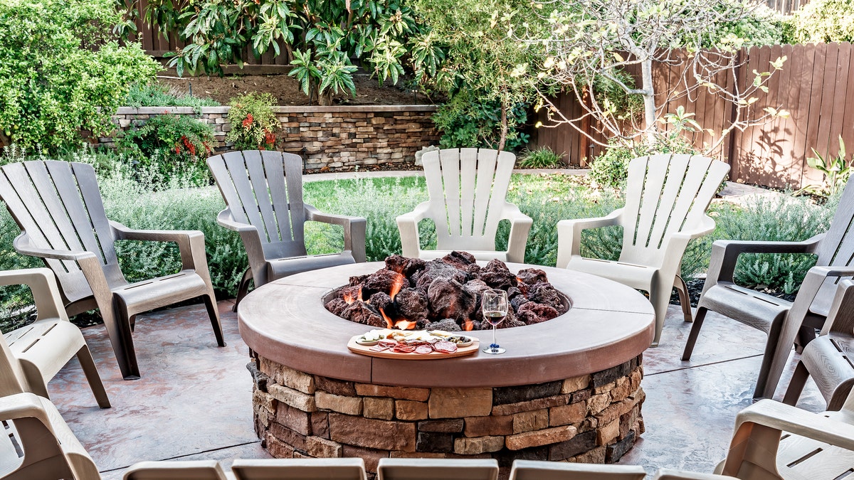 Another customer favorite is the gas fire pit, a convenient choice that’s easy to maintain.