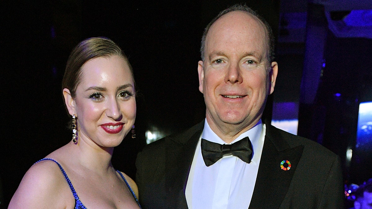 Jazmin Grace Grimaldi and Prince Albert II of Monaco attends 2020 Hollywood For The Global Ocean Gala Honoring HSH Prince Albert II Of Monaco at Palazzo di Amore on February 06, 2020 in Beverly Hills, Calif.