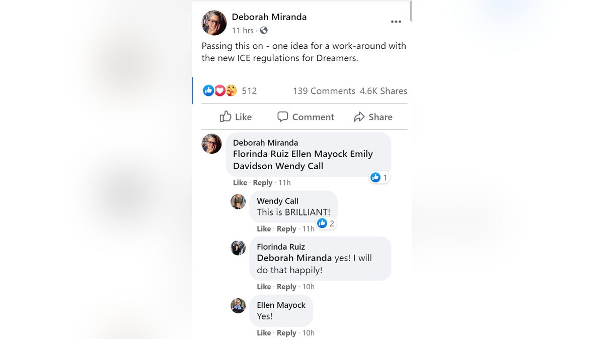 A screenshot of an academic sharing the Facebook post.