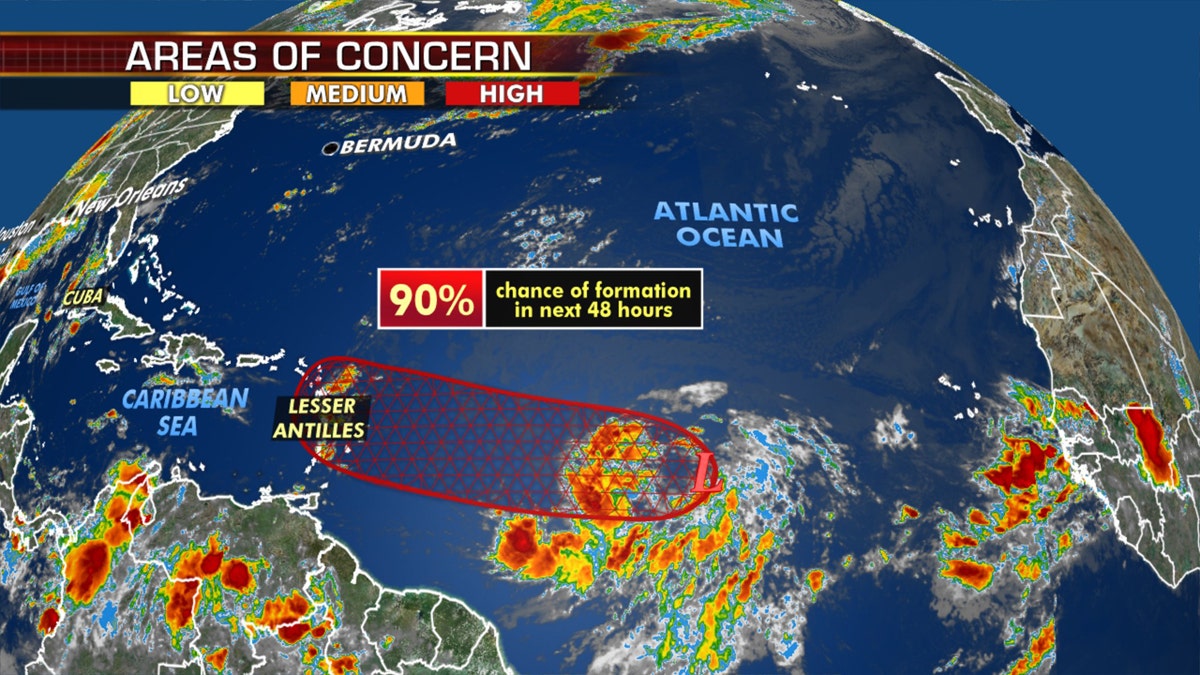 There's a 90 percent chance the next tropical system forms in the next 5 days, according to the National Hurricane Center.