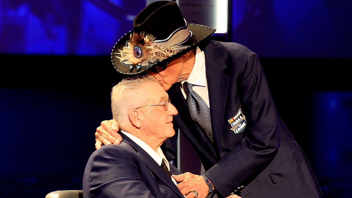 Richard Petty joined brother Maurice Petty on at his induction into the NASCAR Hall of Fame in 2014.