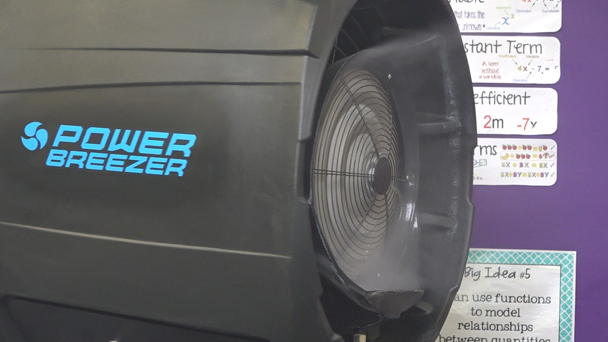These giant fans called Power Breezers are being used to spread disinfectant across classrooms and on buses. The Santa Cruz Valley Unified School District purchased 6 of them (Stephanie Bennett/ Fox News).