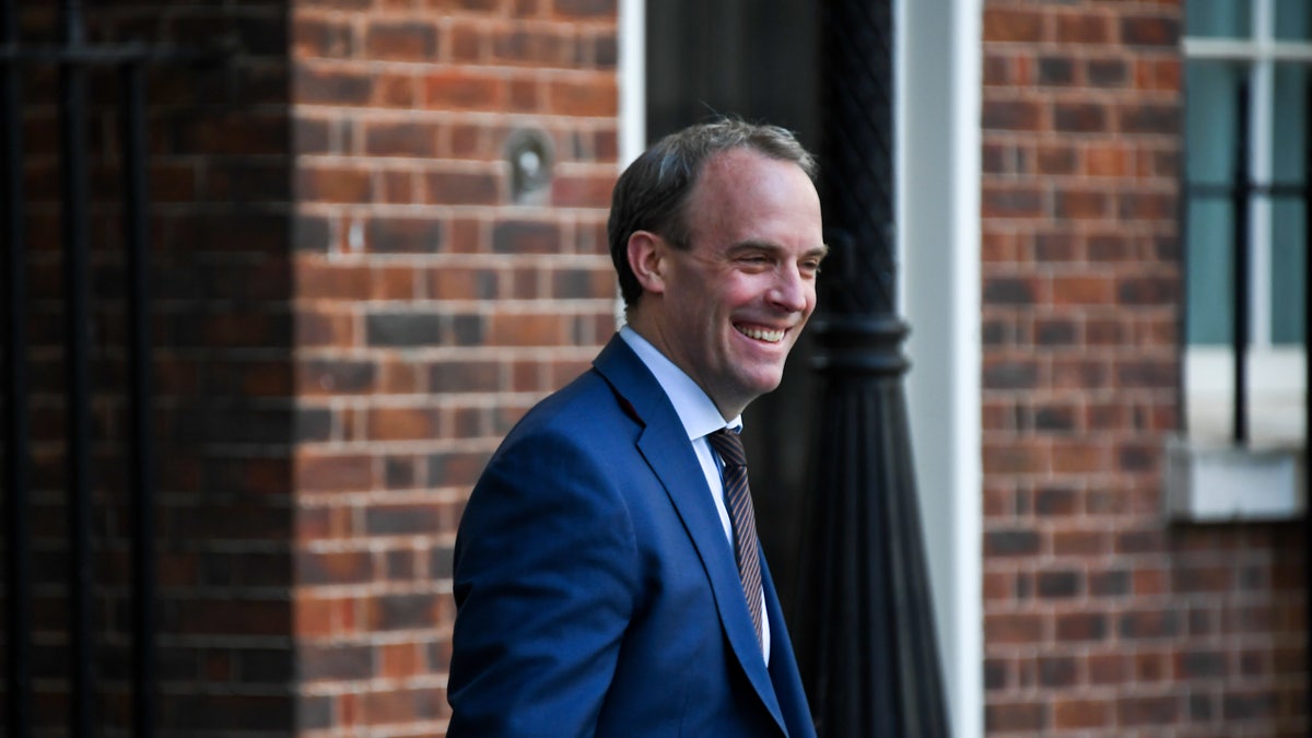 Britain's Foreign Secretary Dominic Raab announced targeted economic sanctions against individuals and organizations from Russia, Saudi Arabia, Myanmar and North Korea under new U.K. powers to punish human-rights offenders.(AP)