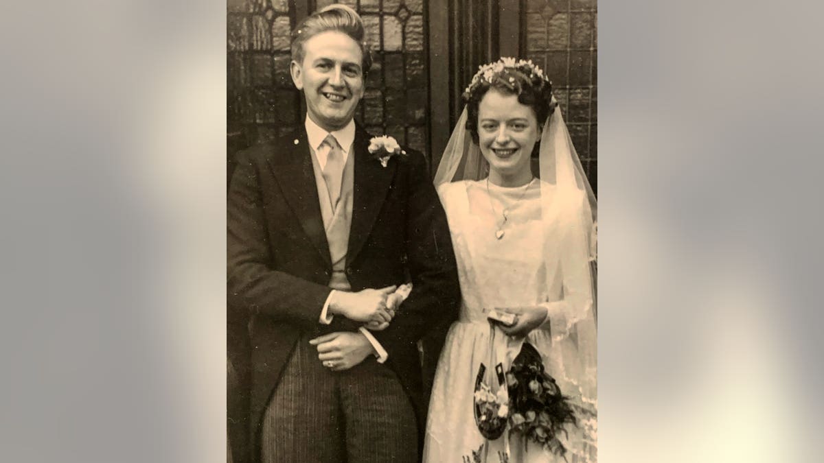 Mary and Jack on their wedding day in 1950.