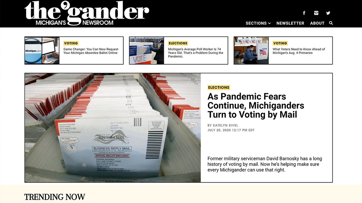 “The ‘Gander” is Courier Newsroom’s website designed to reach voters in the key swing state of Michigan.
