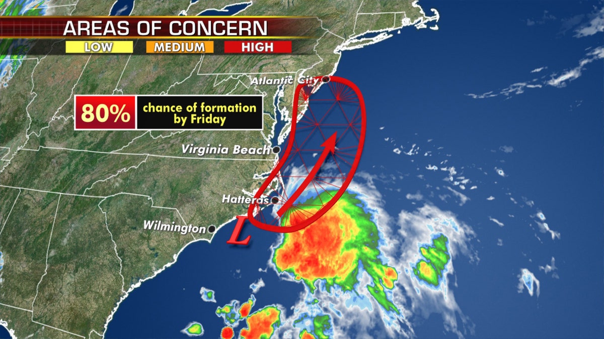 There's an 80 percent chance that a tropical system develops off the coast of the Carolinas.