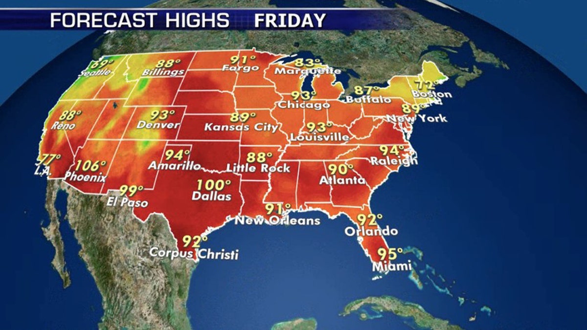 Dangerous heat will stick around on Friday.
