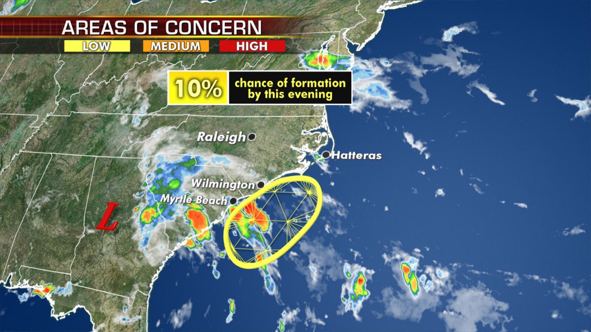 Forecasters are keeping their eye on a system that may develop off the Southeast coast.