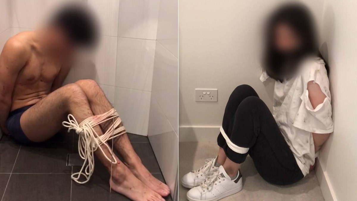 Chinese students in Australia have been coerced into staging their own kidnappings. Scammers send the images to their families back in China who often pay millions to ransom to secure their "release." (New South Wales Police)