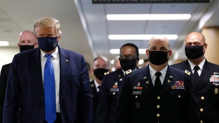 Trump wears face mask in public for first time during coronavirus pandemic
