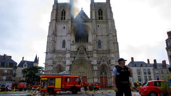 Fire rips through 15th-century French cathedral, police calling it a criminal act