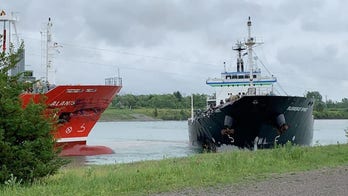2 ships collide head-on while traveling through canal in Canada, video shows