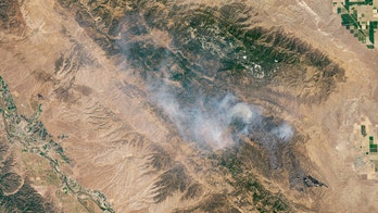 California wildfire that's burned over 28,500 acres seen from space