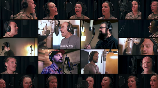 Lee Greenwood collaborates with US Air Force singers and Home Free for new version of 'God Bless the USA'