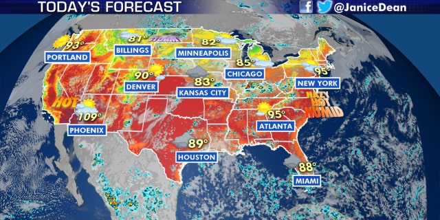 The national forecast for July 20, 2020.