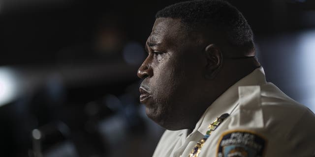 Chief Jeffrey Maddrey is photographed outside the Brooklyn North Patrol Borough in the Brooklyn borough of New York in June 2020. (AP Photo/Wong Maye-E, File)