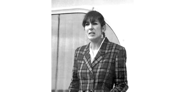 Nov. 7, 1991: Ghislaine Maxwell, daughter of late British publisher Robert Maxwell, reads a statement in Spanish in which she expressed her family's gratitude to the Spanish authorities, aboard the 