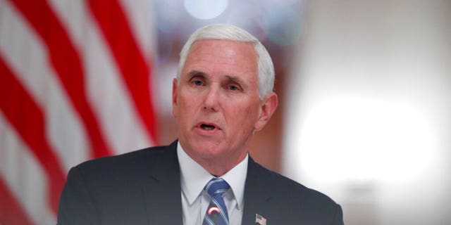 Vice President Mike Pence speaks during a "National Dialogue on Safely Reopening America's Schools," event in the East Room of the White House, Tuesday, July 7, 2020, in Washington. (AP Photo/Alex Brandon)