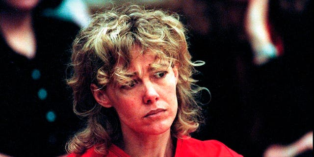 FILE - In this Feb. 6, 1998, file photo, Mary Kay Letourneau listens to testimony during a court hearing in Seattle Letourneau, who married her former sixth-grade student after she was convicted for raping him, has died. (Alan Berner/The Seattle Times via AP, Pool, File)