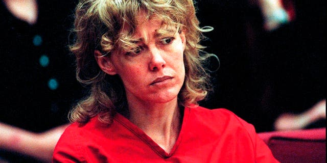 FILE - In this Feb. 6, 1998, file photo, Mary Kay Letourneau listens to testimony during a court hearing in Seattle Letourneau, who married her former sixth-grade student after she was convicted for raping him, has died. (Alan Berner/The Seattle Times via AP, Pool, File)