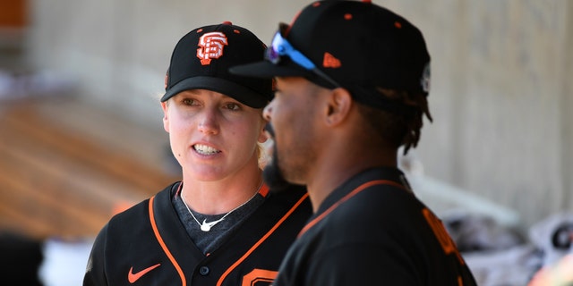 Alyssa Nakken joined the Giants in 2020 (Photo by Norm Hall/Getty Images)