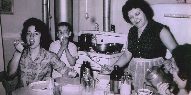 Anita Louise Piteau and her family in Maine.