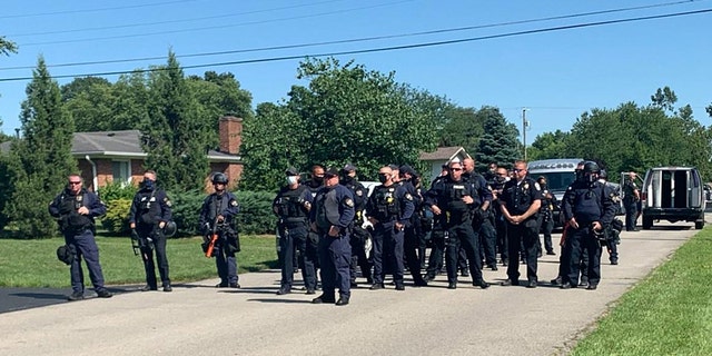 Dozens of police officers from the Louisville Metro Police Department helped assist officers from the Greymoore Devondale due to the 